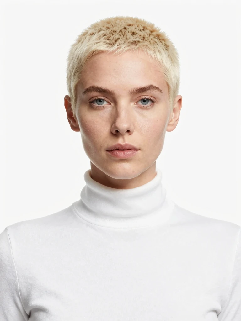 Minimalist High-Key Portrait of a Woman