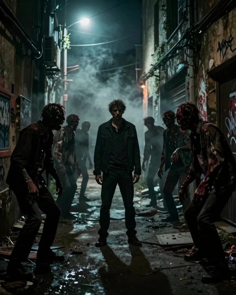 Surviving the Undead Apocalypse: A Desolate Nighttime Encounter