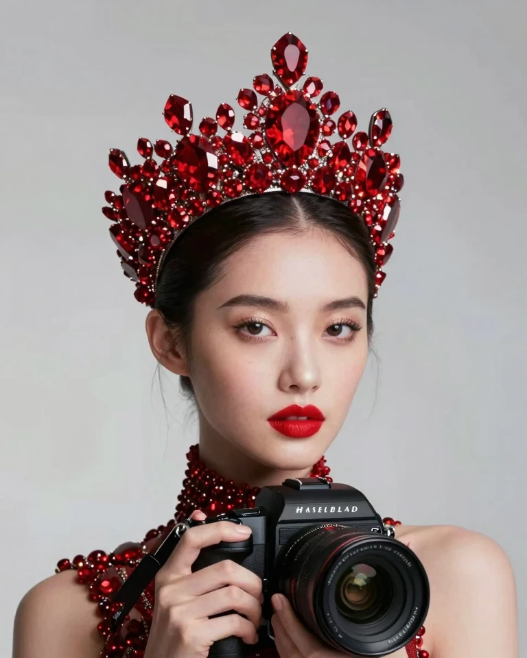 Sculptural Crown Luxury Portrait Photography Sculptural Crown Luxury Portrait Photography