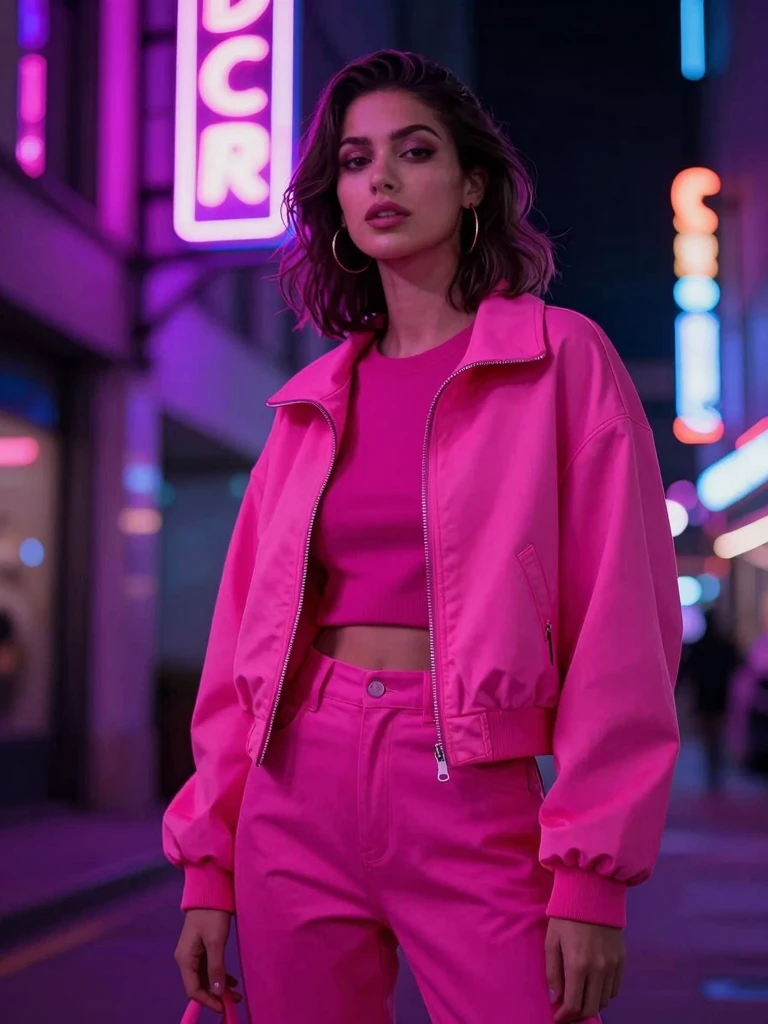 Neon Street Fashion: A Cyberpunk-Inspired Ode to Urban Style