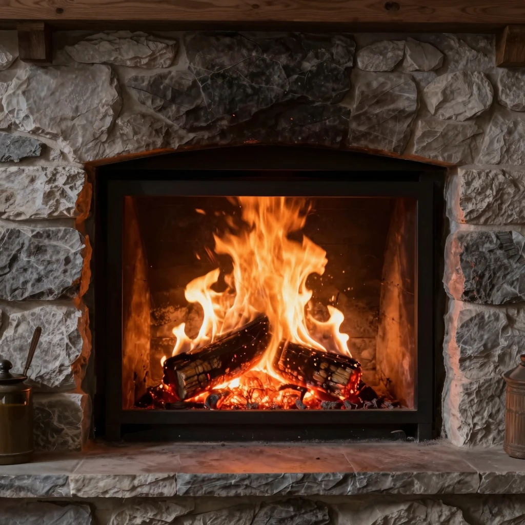 Cozy Fireplace Photography: Warmth and Comfort in Stone