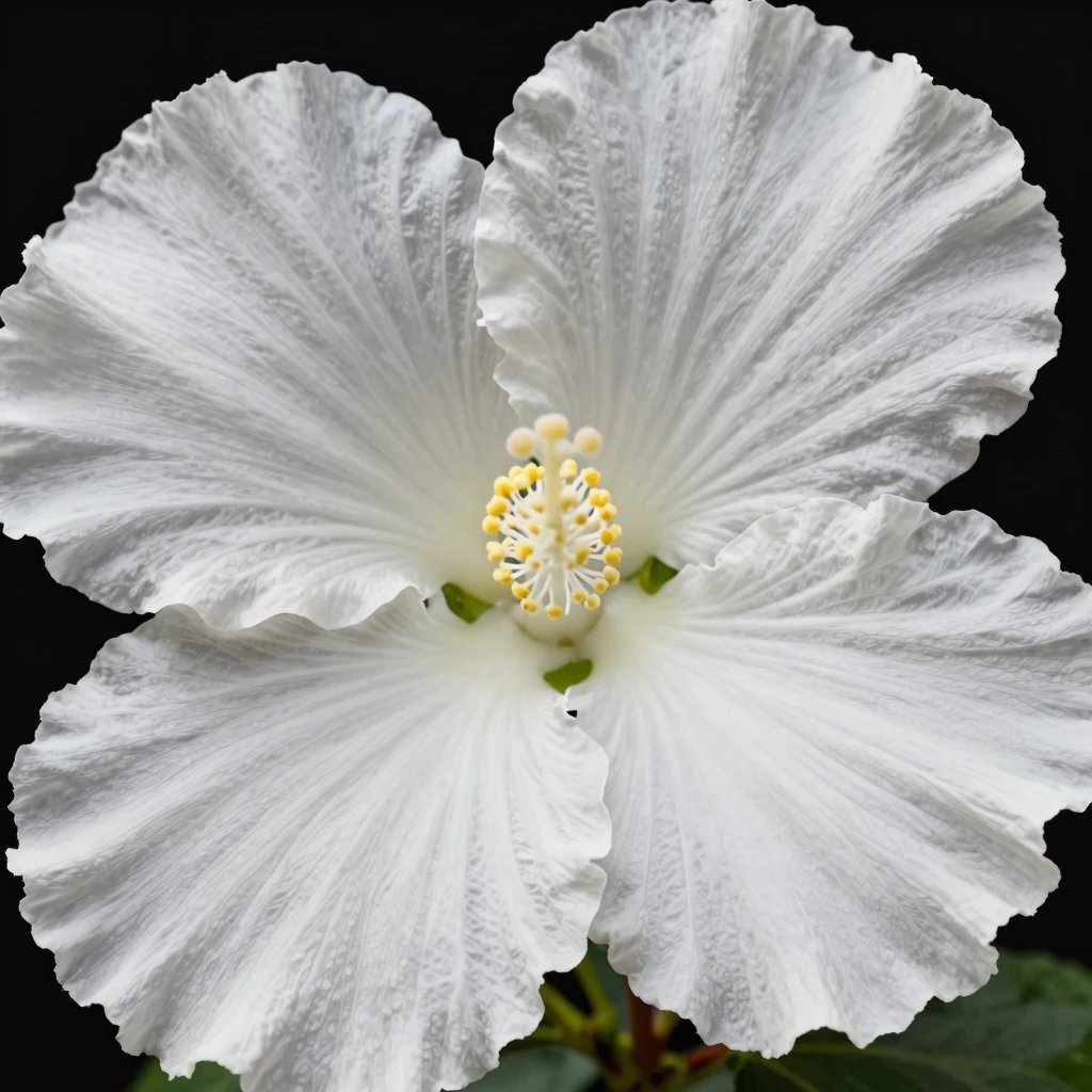 Vibrant White Hibiscus Flower Macro Photography Vibrant White Hibiscus Flower Macro Photography