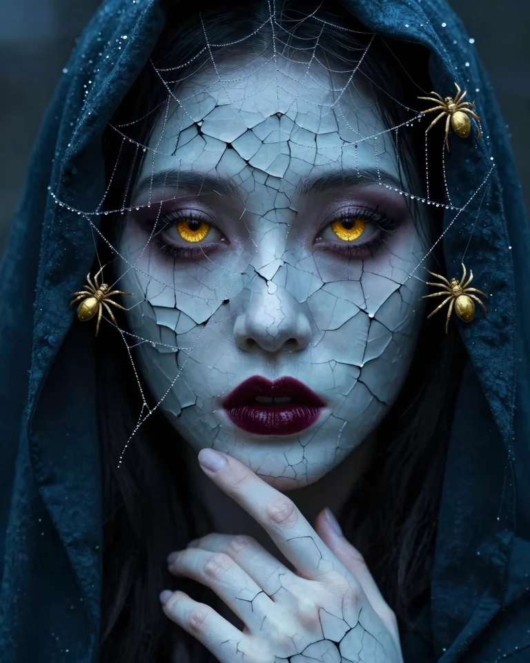 Shattered Beauty: A Haunting Surreal Portrait