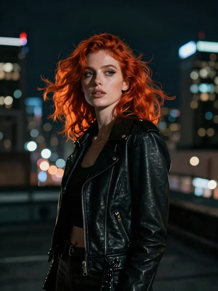 Moody Urban Portrait of a Fiery Redhead