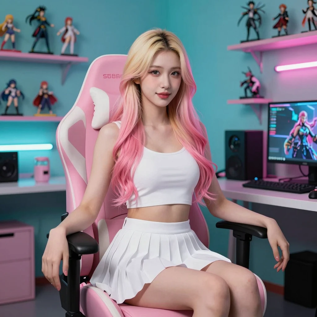 Cyberpunk Gaming Queen: Neon Dreams