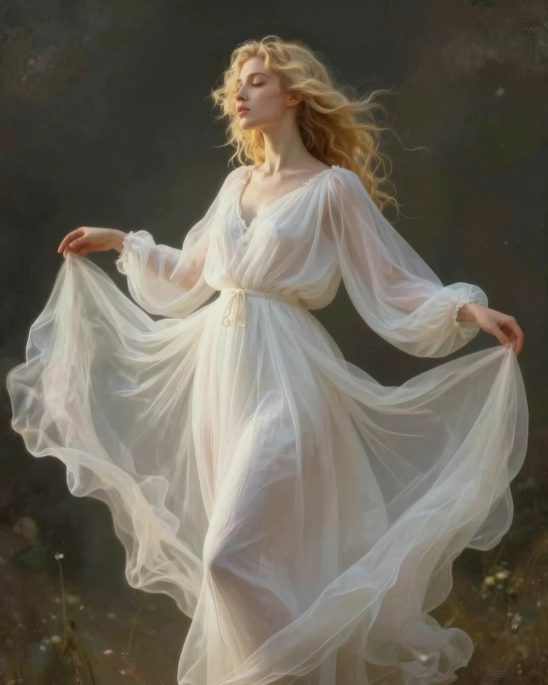 Ethereal Elegancey Portrait in Atmospheria Style
