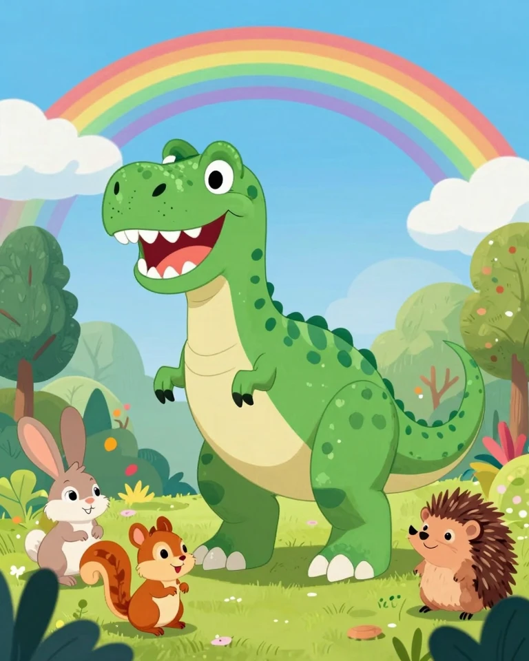 Friendly T-Rex's Prehistoric Playground: A Whimsical Adventure