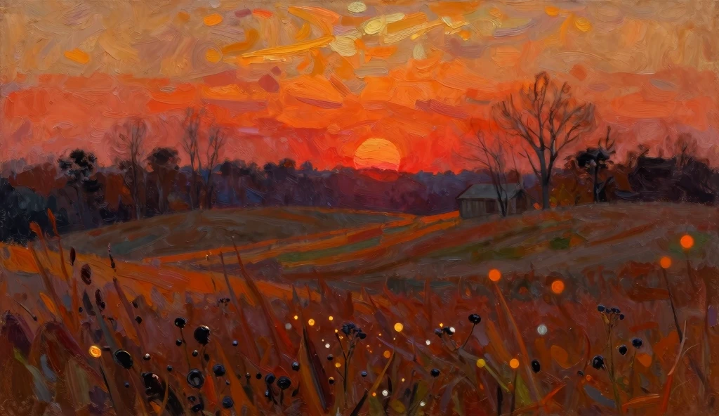 Vibrant Autumn Landscape: Rolling Hills and Golden Light