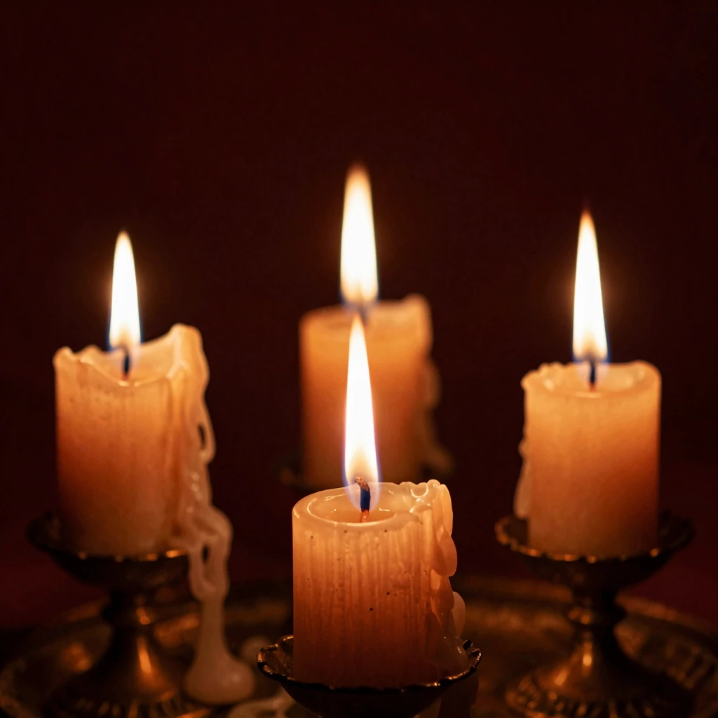 Dramatic Macro Photograph of Dancing Flames