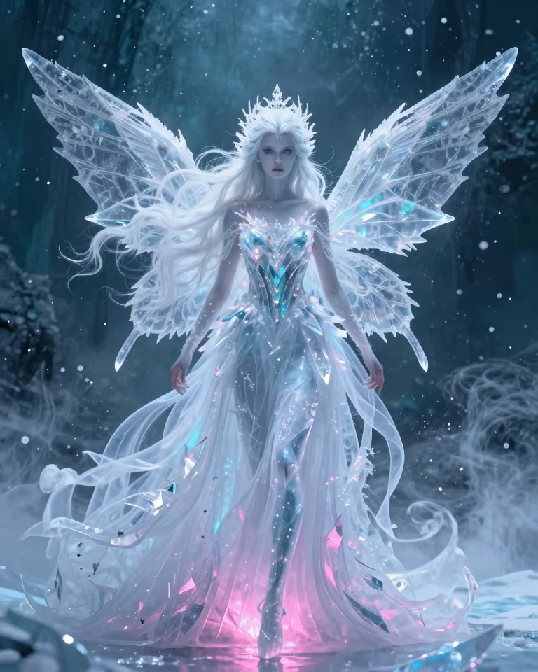 Ethereal Ice Fairy Queen: A Mystical Portrait of Winter Beauty Ethereal Ice Fairy Queen: A Mystical Portrait of Winter Beauty