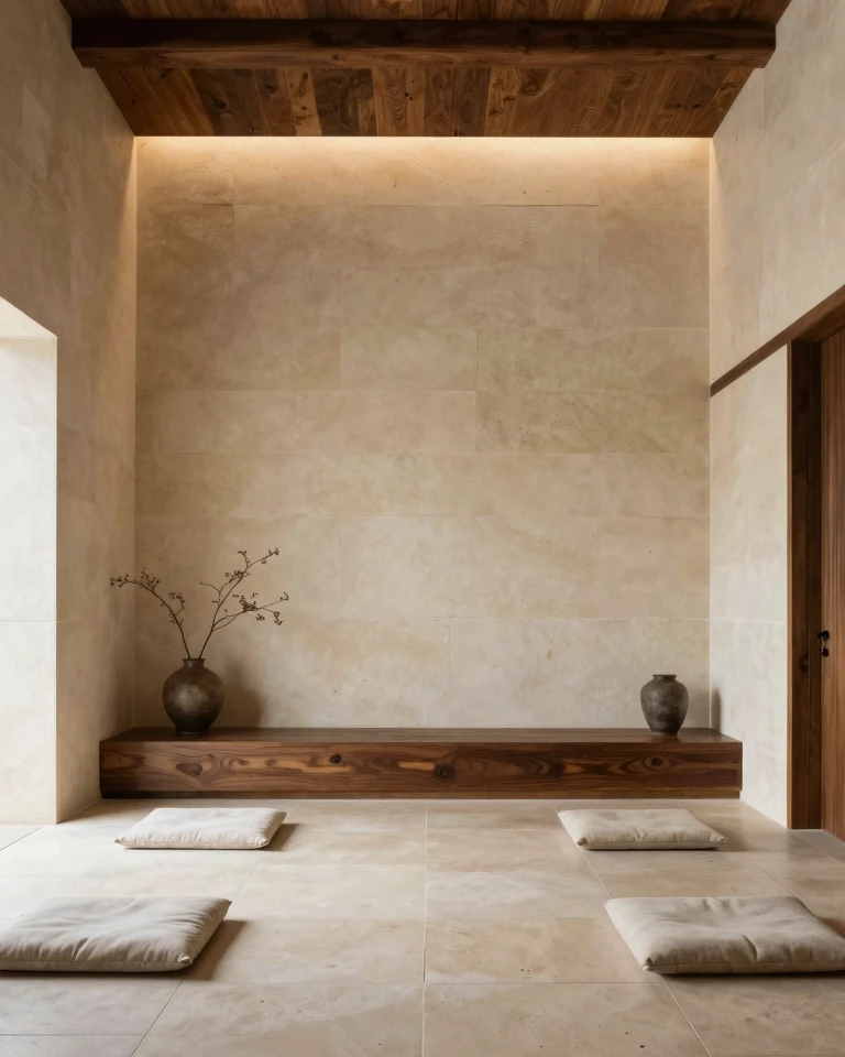 Serenity in Minimalism: Ancient Room Interior Photography