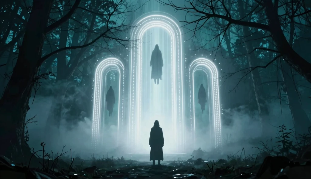 Surreal Portal to Another Dimension: A Haunting Sci-Fi Scene