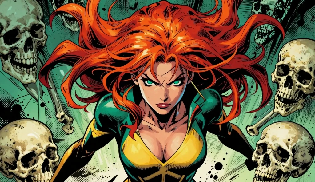 Fierce Female Warrior in a Dark Comic Book Universe