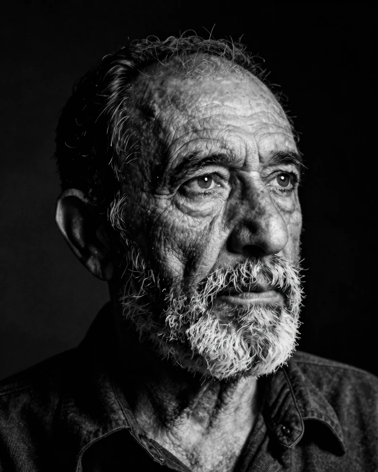 Timeless Portrait of a Weathered Soul