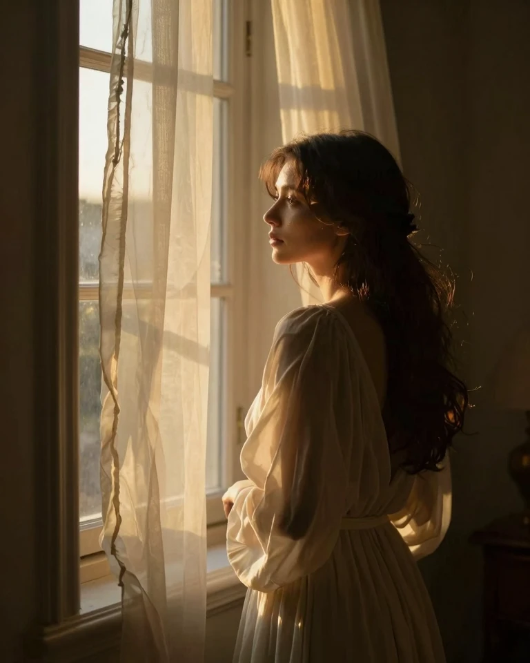 Golden Hour Portrait: A Vermeer-Inspired Masterpiece