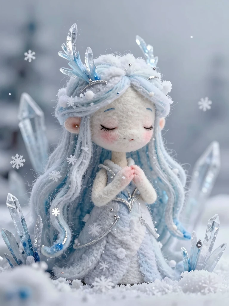 Winter's Gentle Spirit: Ethereal Snow and Ice Art