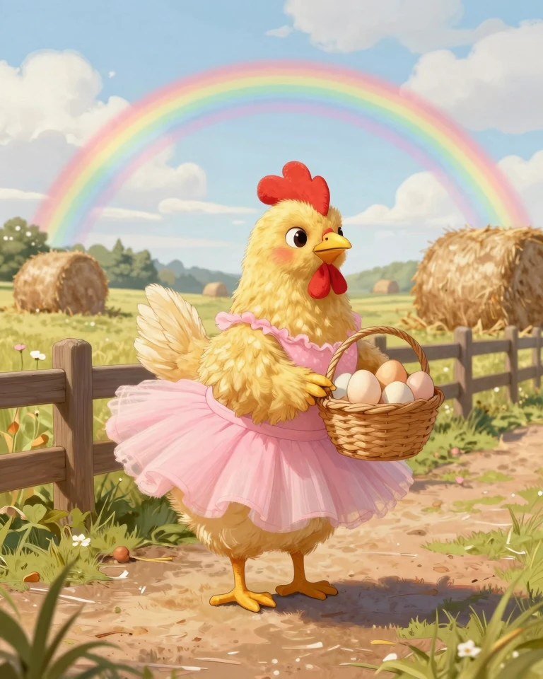 Whimsical Chicken Ballerina: A Farm Fresh Delight
